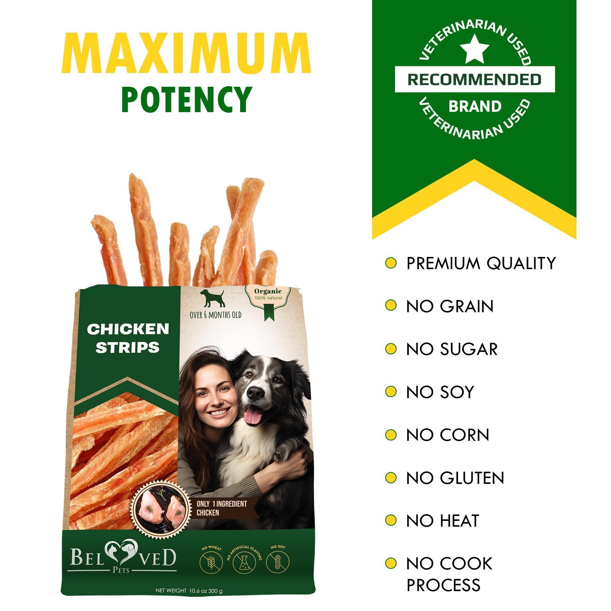 Organic Chicken Sticks for Dogs - Grain-Free 10.6 Oz