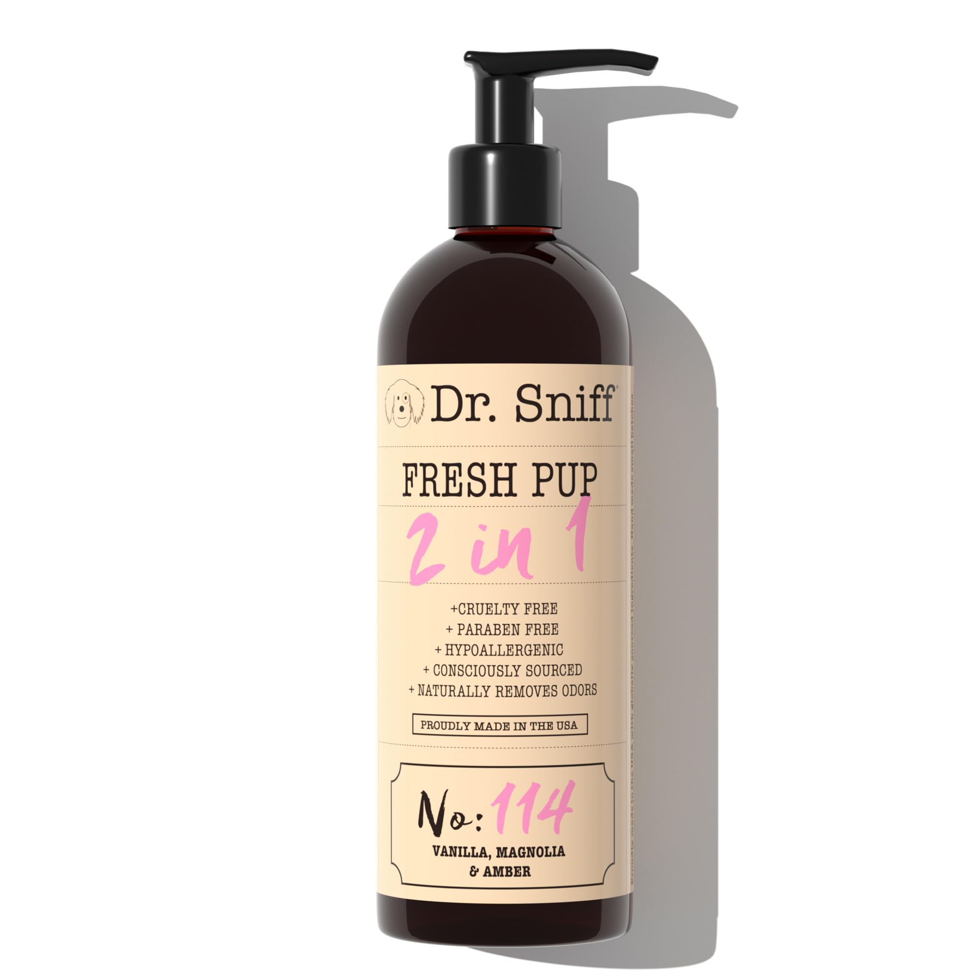 Dr. Sniff Fresh Pup 2-in-1 Shampoo & Conditioner 16 Oz