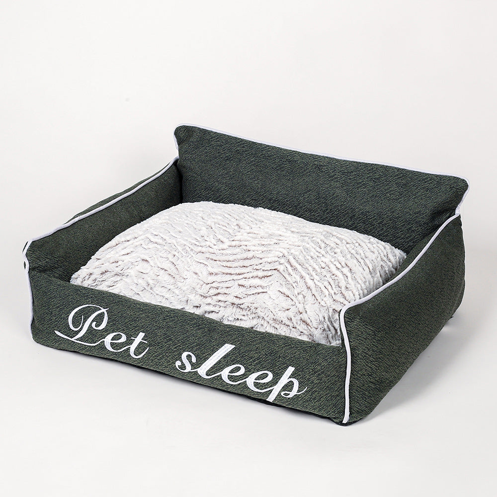 Plush Cat Comfort Kennel Bed