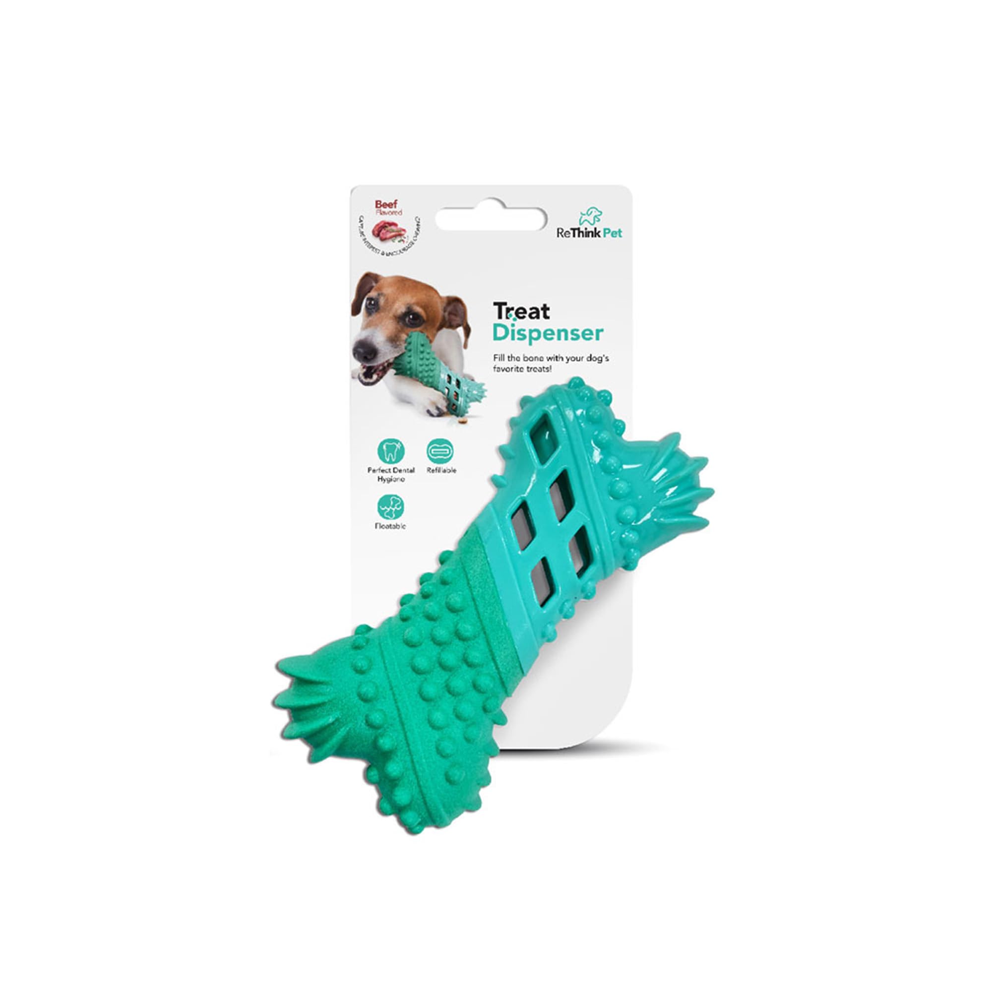 ReThink Quiet Beef-Flavored Rubber Treat Bone