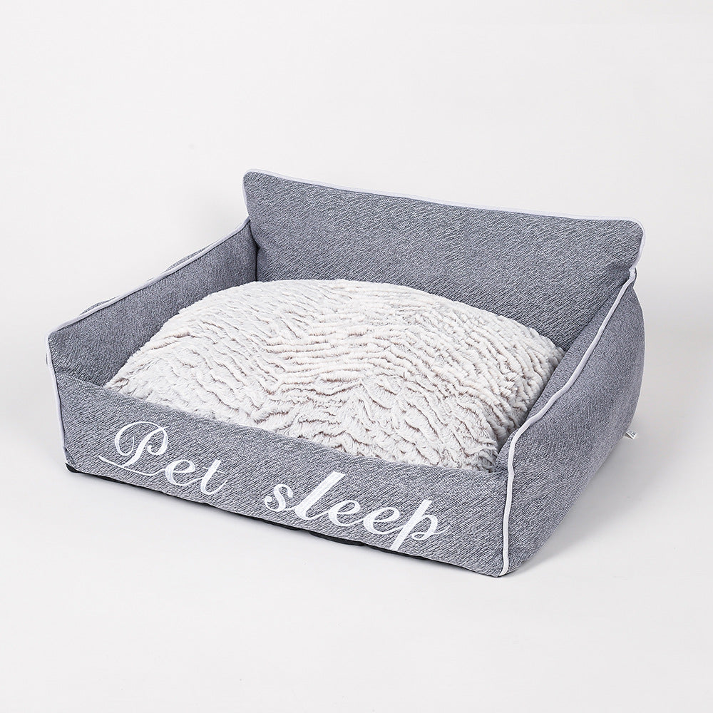 Plush Cat Comfort Kennel Bed