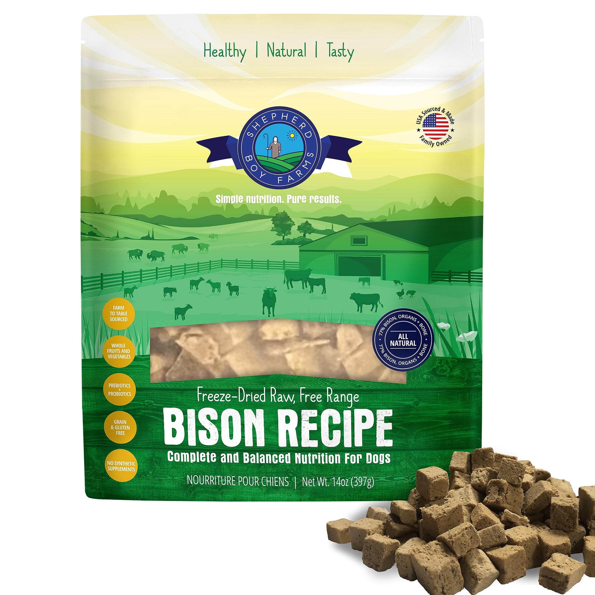 Bison Bliss Freeze-Dried Raw Dog Food by Shepherd Boy