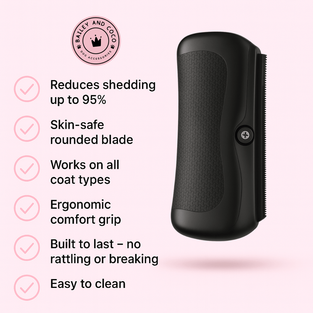 Deshedding Brush For Dogs, Cats, Horses – Black
