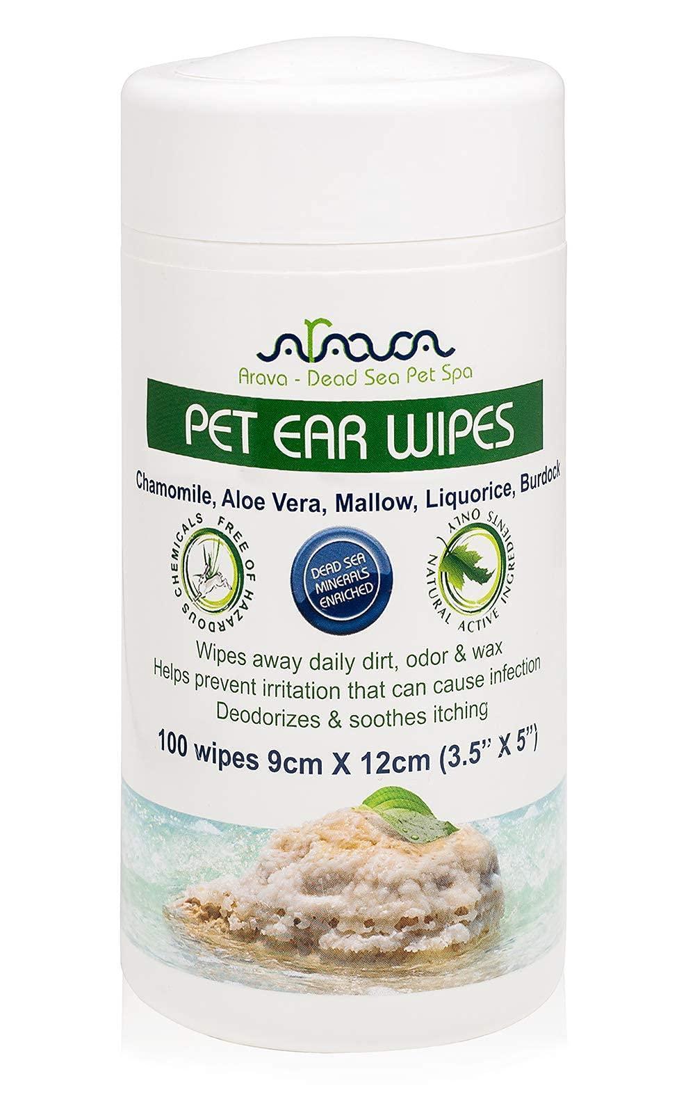 Pet Ear Cleansing Wipes 100 Count - All Breeds