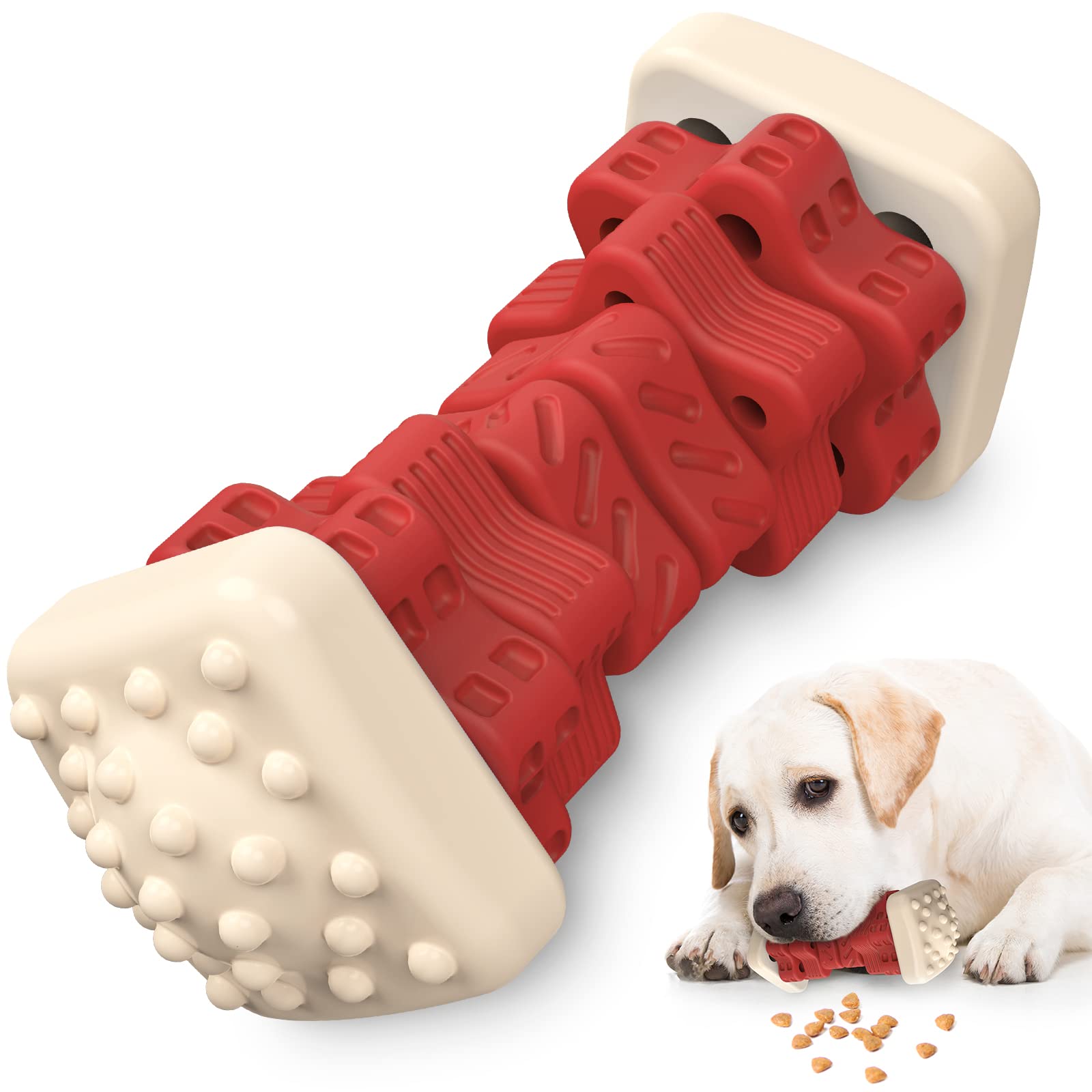 ToughChew Beef Scented Dog Puzzle Toy - Red