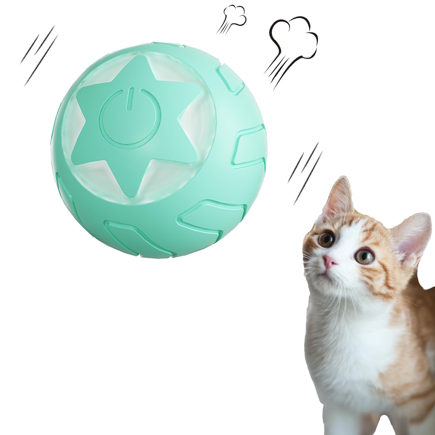 Peticularz LED Cat Toy Ball - Powerball 2.0 with Dual Modes