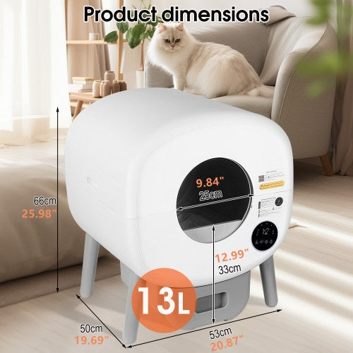 AutoClean SmartCat Litter Box, High-Capacity Self-Cleaning Unit