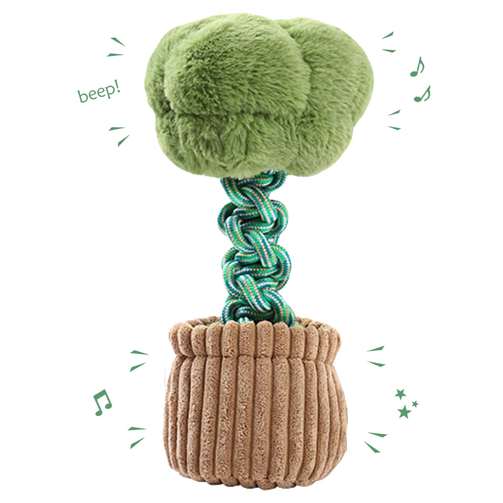 RuggedSqueak 14in Broccoli Dog Toy