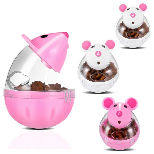 Engaging Toy Feeder, Mouse Design 4 Pcs – Pink and White
