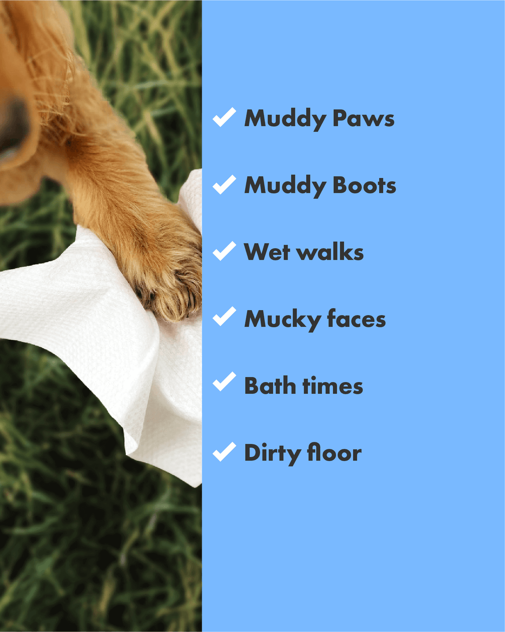 Biodegradable Super-Absorbent Pet Eco Towels – 20 Pack