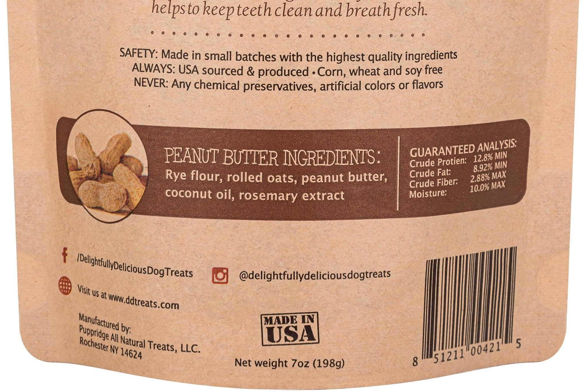 USA-Made Peanut Butter Dog Biscuits