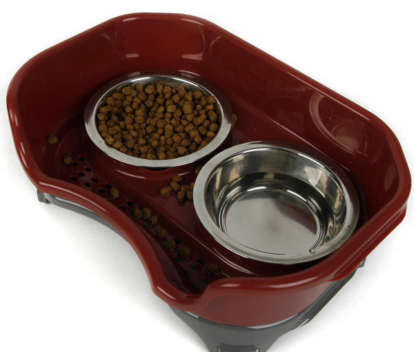 Dual Dog & Cat Stainless Feeding Bowls