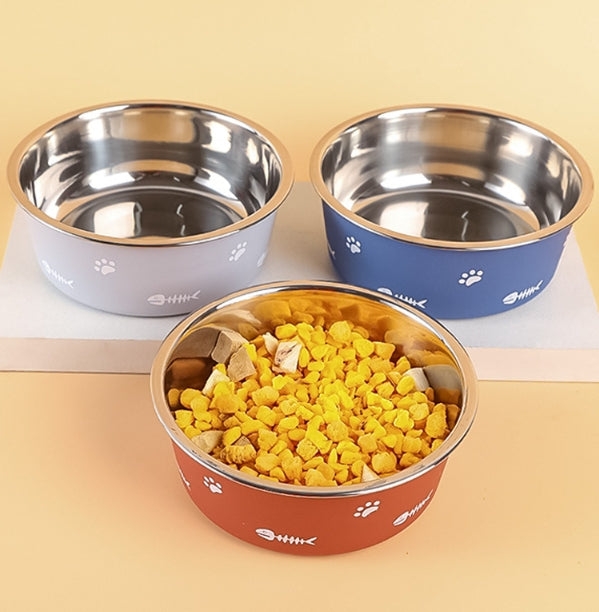 Dual-Tier Stainless Steel Pet Bowl