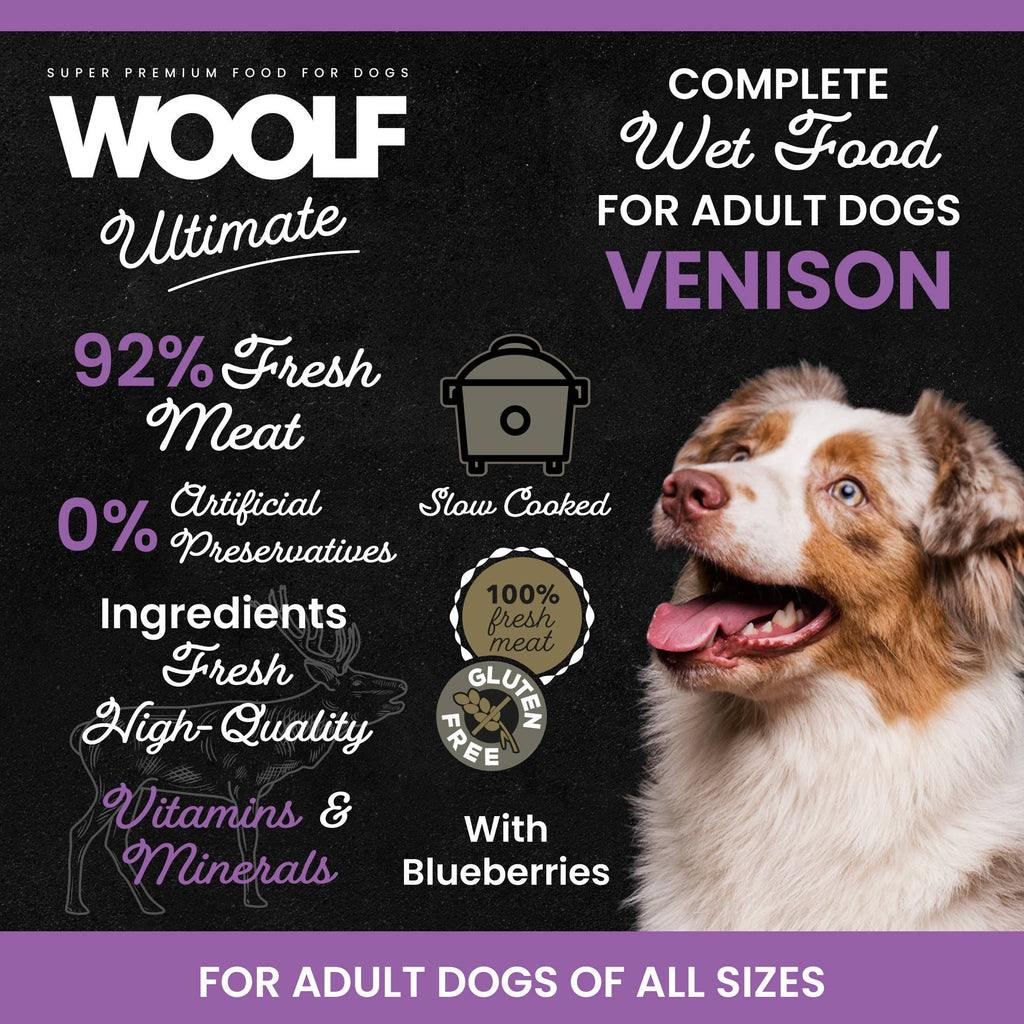 Woolf Canned Dogfood - Deer with Blueberries