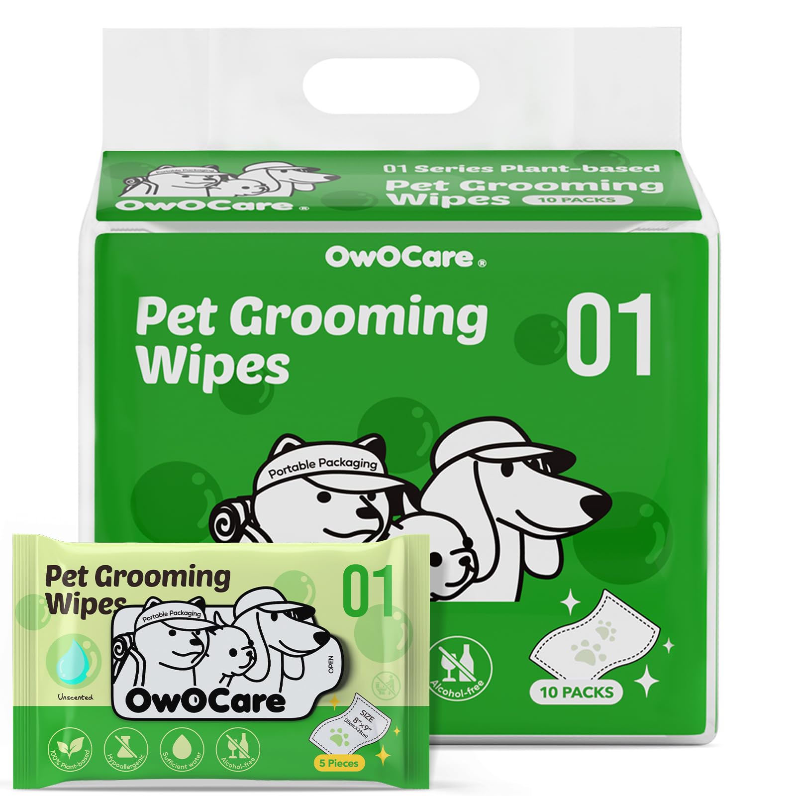 Natural Care Pet Wipes for Dogs & Cats