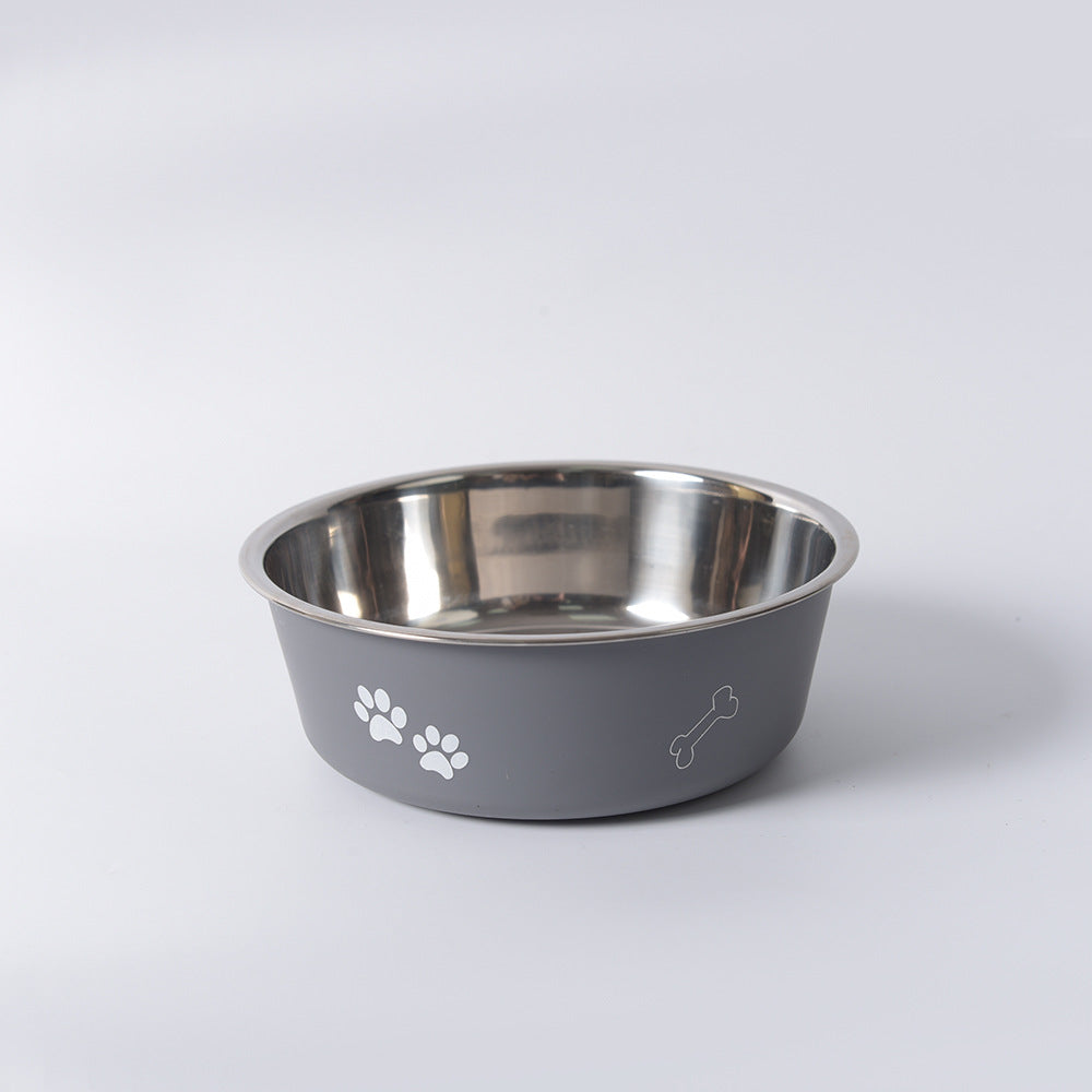 Dual-Tier Stainless Steel Pet Bowl