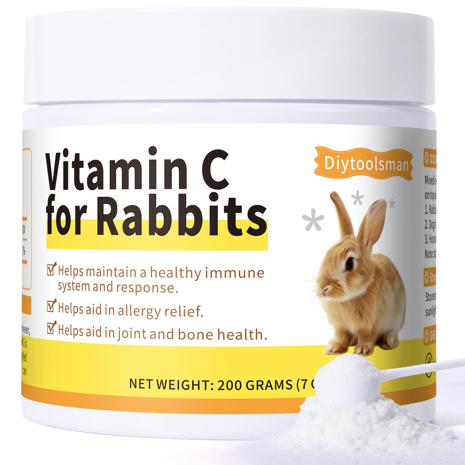 Vita-C Boost for Rabbits & Guinea Pigs | Natural Immune & Digestion Support | Vet-Approved