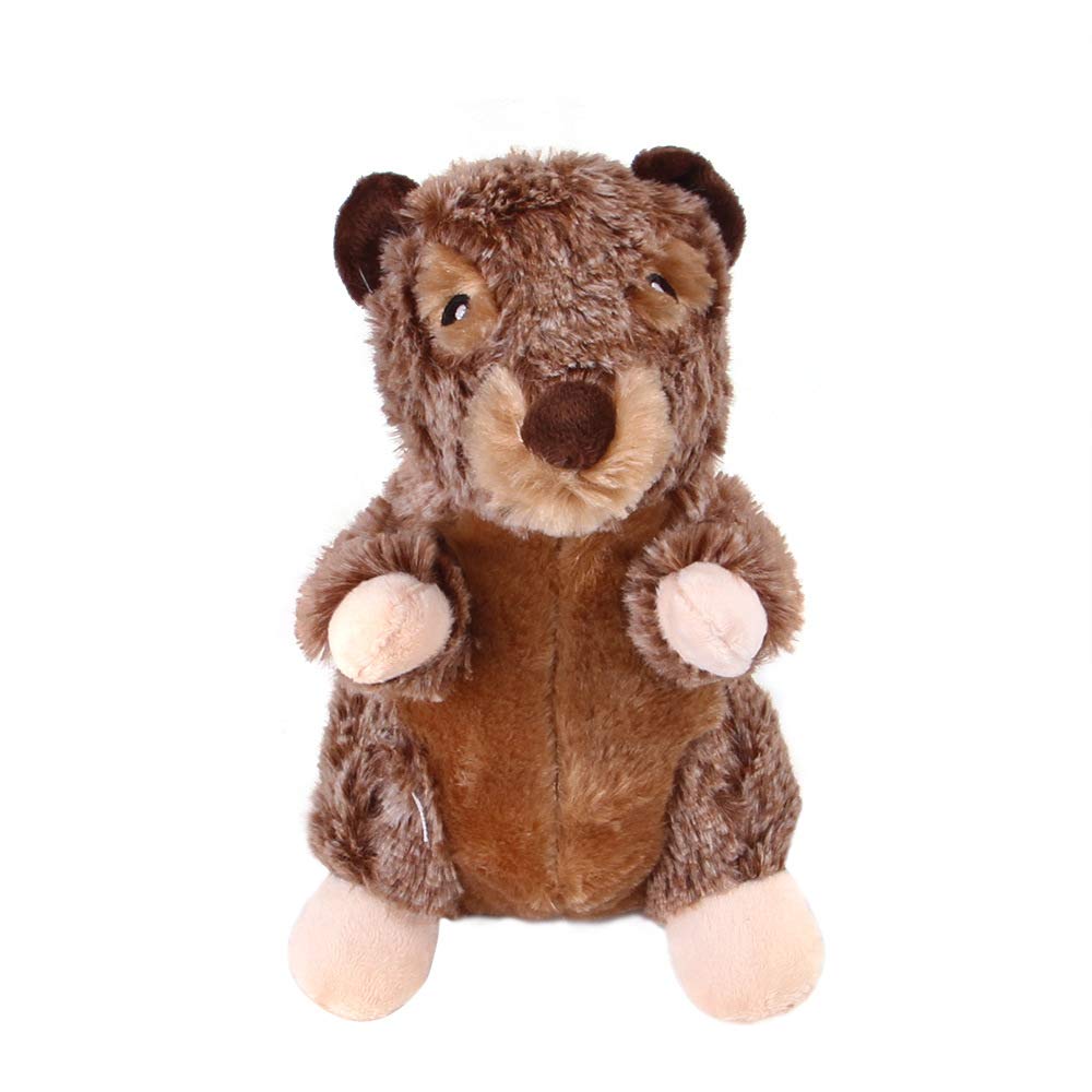 Puppy Play Squeaky Chew Toys - Plush Groundhog