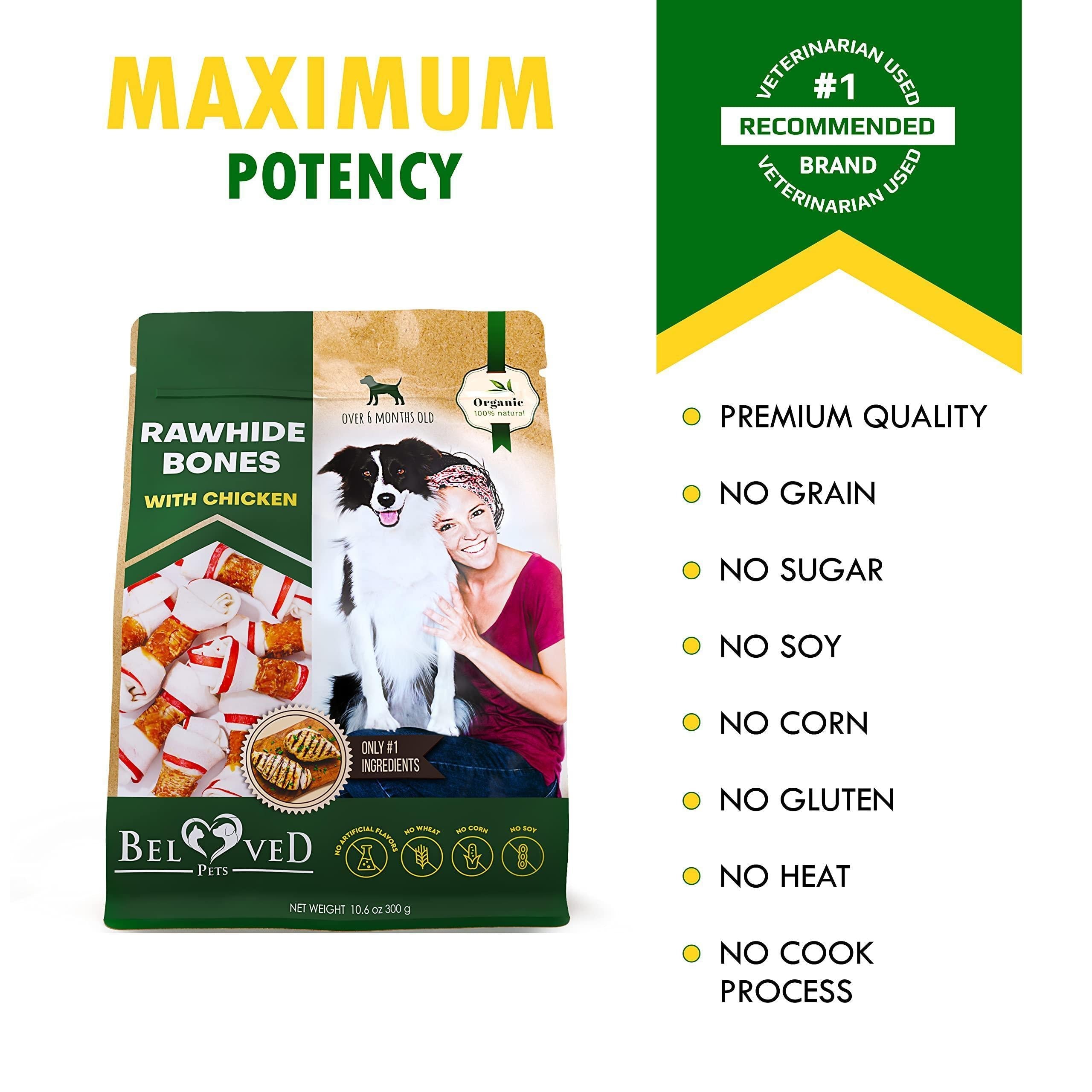 Chicken-Wrapped Rawhide Sticks for Dogs