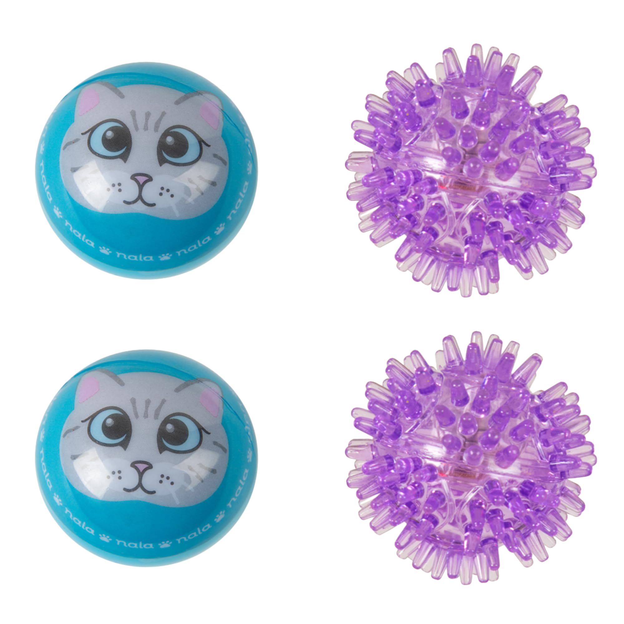 Nala Cat LED Bounce & Play Balls - 4 Pack