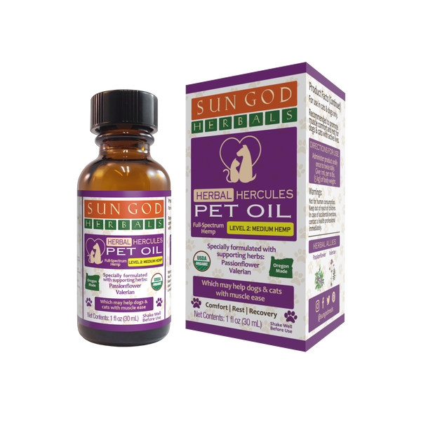 Hercules Organic Hemp Pet Tonic – Muscle & Relaxation Aid