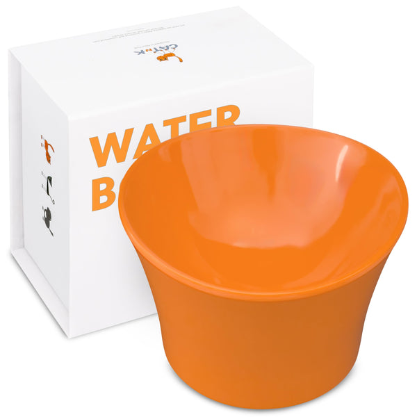 CATnK 8 oz Ergonomic Water Bowl for Cats - Orange