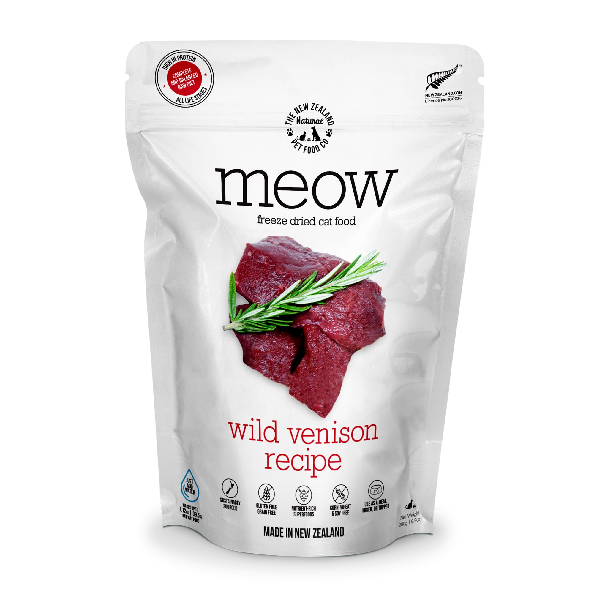Natural High Protein Venison Cat Food 9.9 oz