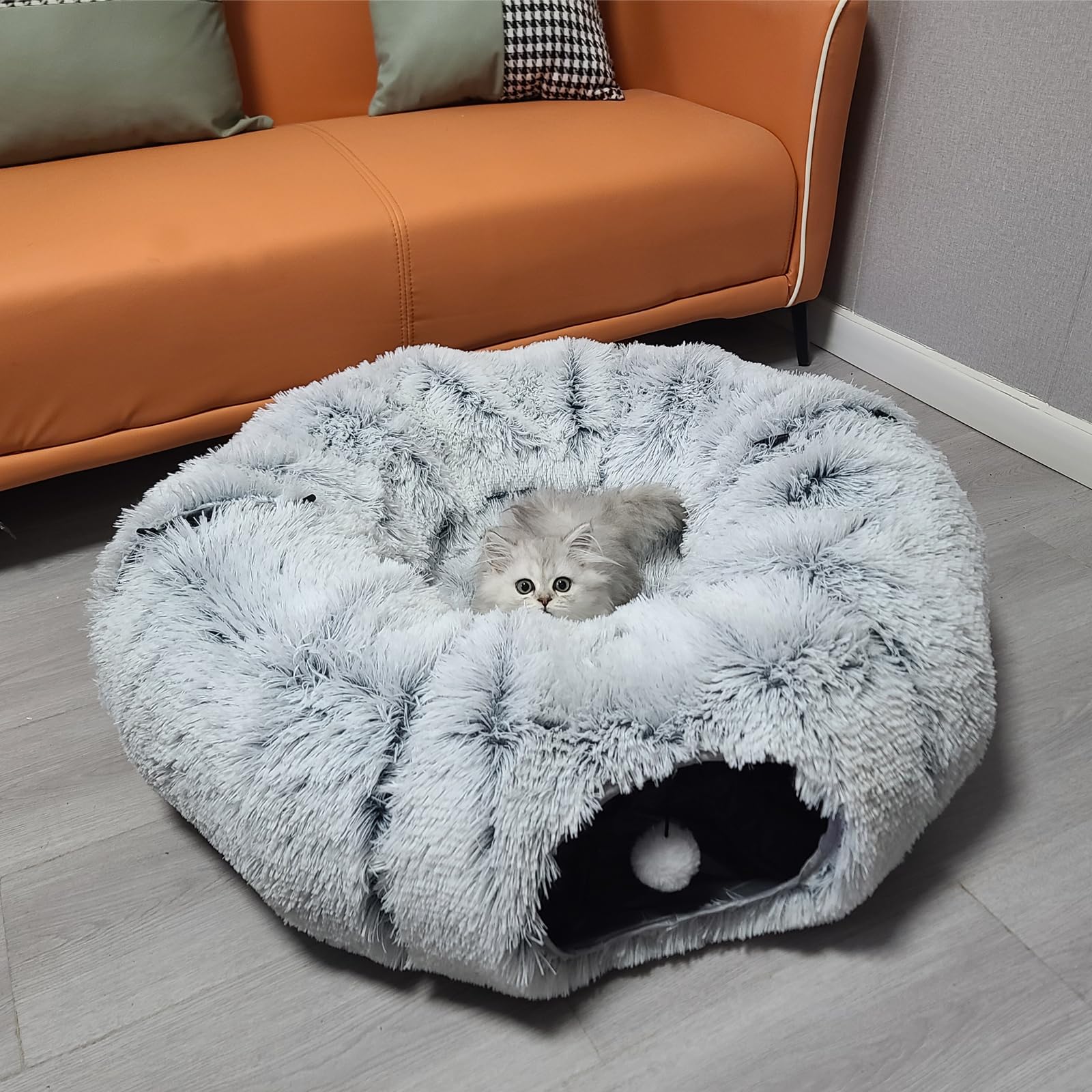 Pawtenda Plush Cat Tunnel Bed