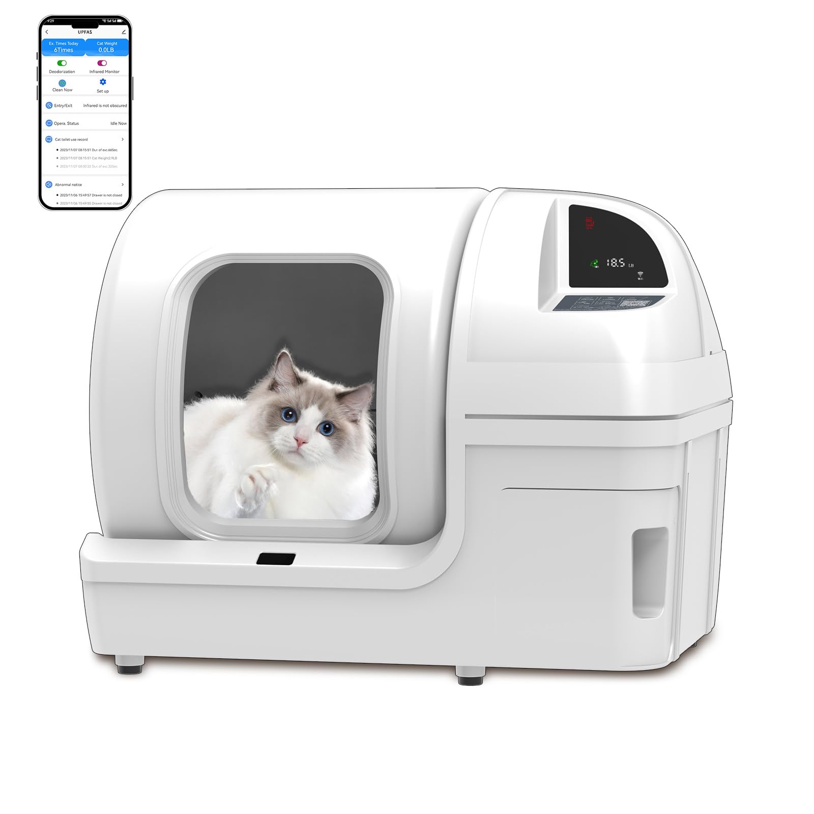 SmartCat Oasis Litter Box - Large 100L with Auto Clean