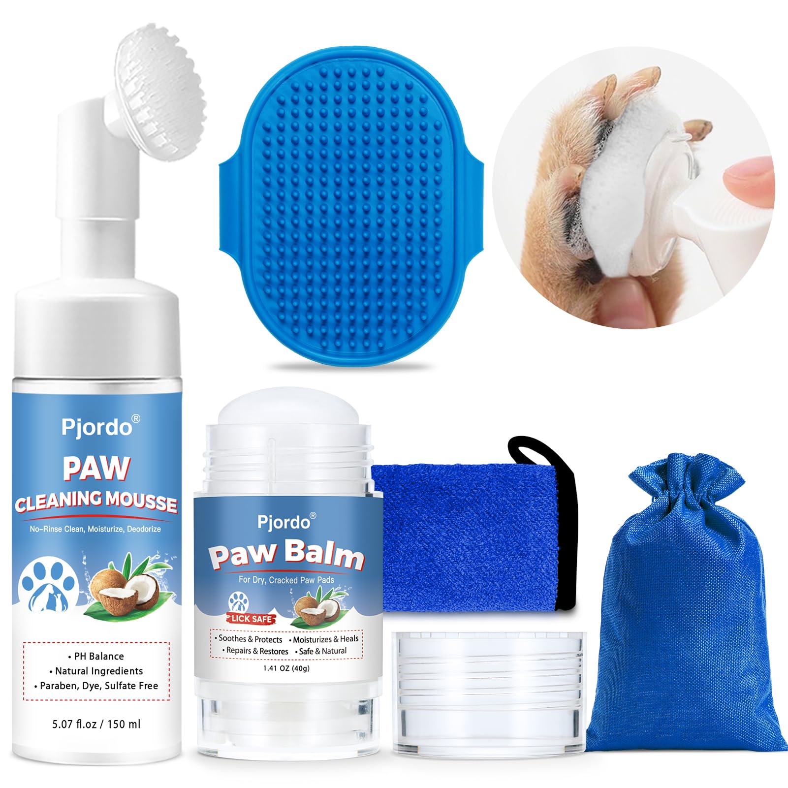 PawPure Dog Foot Cleanser & Balm Kit