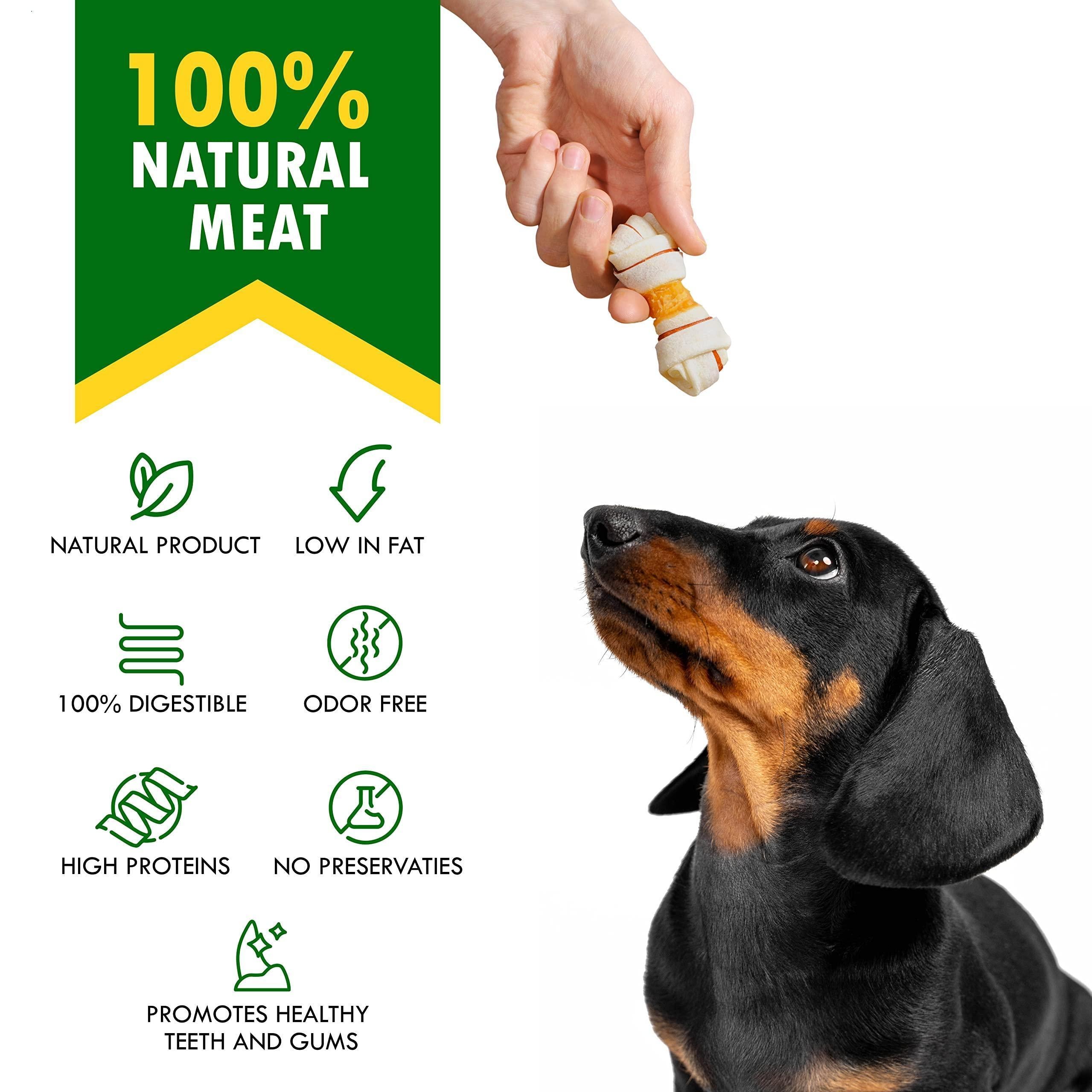 Chicken-Wrapped Rawhide Sticks for Dogs