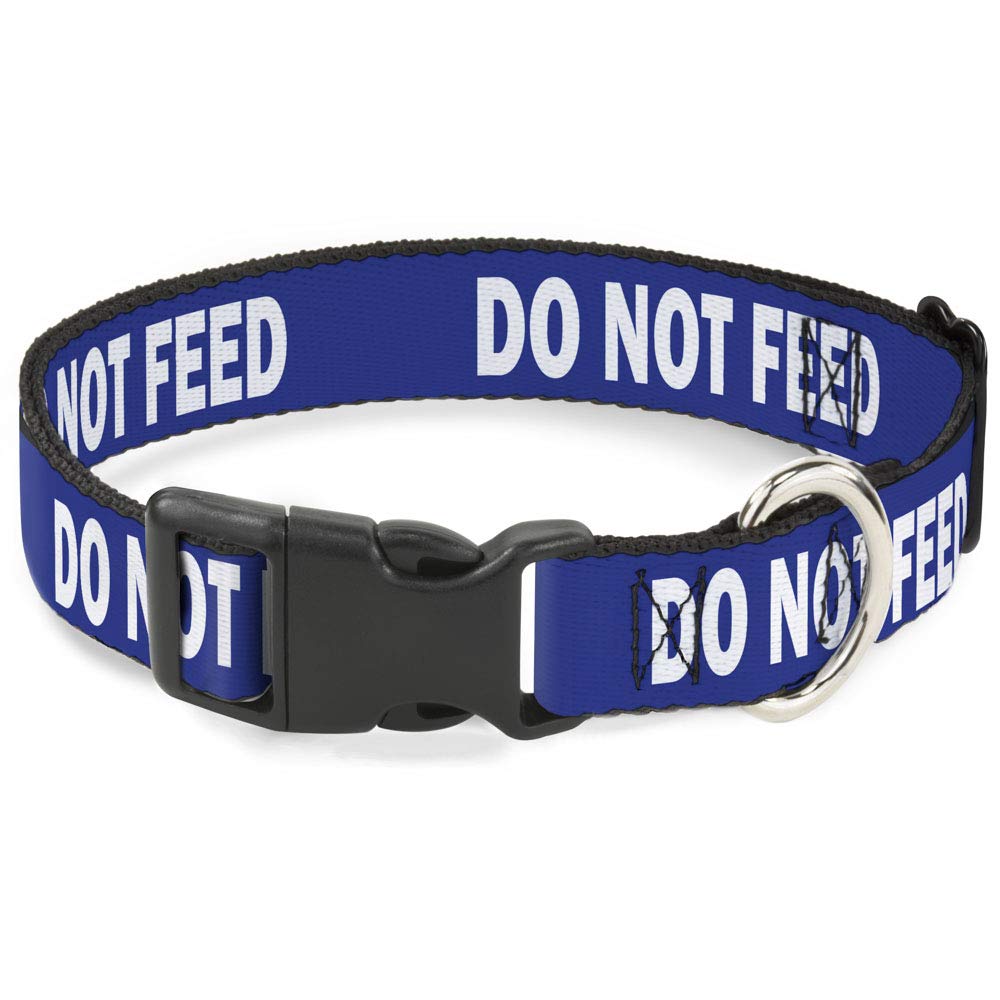 Navy & White 'Do Not Feed' Quote Dog Collar