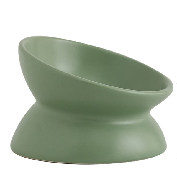 Elevated Whisker-Friendly Ceramic Cat Bowls