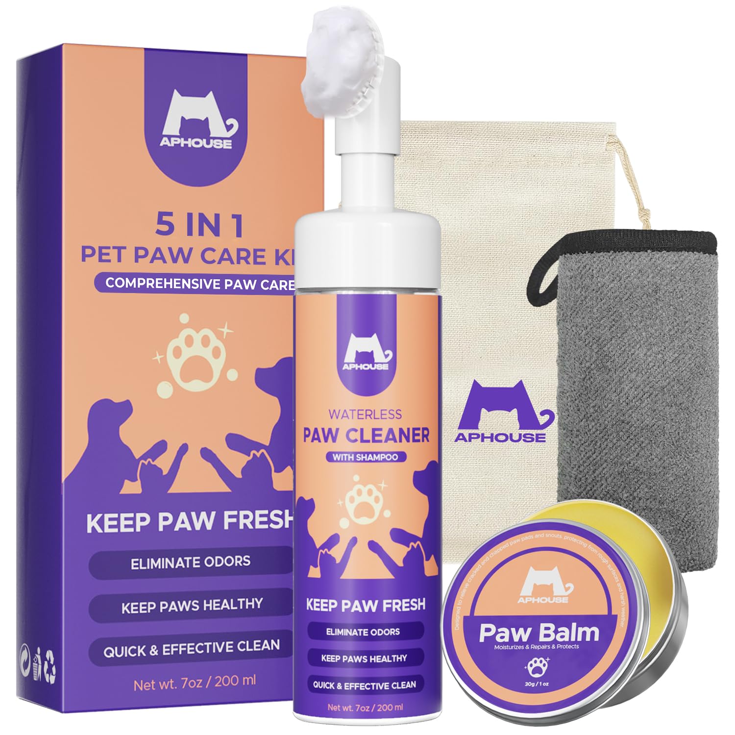 Foaming Cleaner & PawPad Balm for Dogs